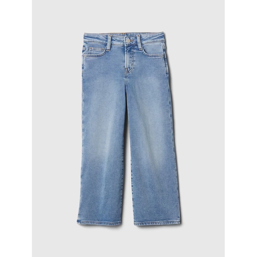 GAP Girls High Rise Wide-Leg Ankle Jeans